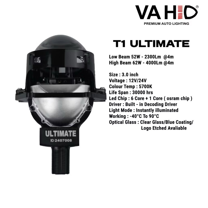 PROJIE LED LAMPU PROJECTOR 3INCH