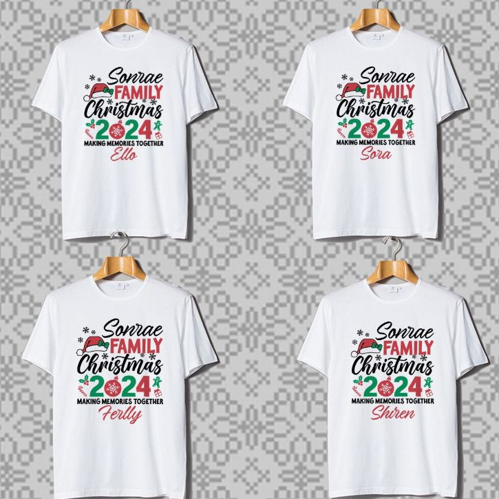 Baju natal bahan katun import premium adem tidak tipis dan nyaman dipakai / baju natal keluarga / ba