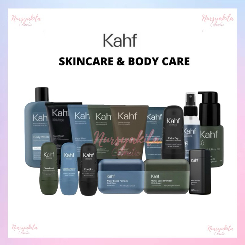 Kahf Skincare Pria Series - Perawatan Wajah Cowok | Serum | Sunscreen Stick SPF50 Moisturizer | Deod