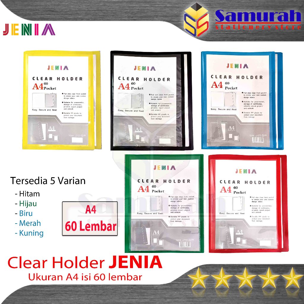 

Map Clear Holder A4 60 Pocket Polos / Album Kertas isi 60 Lembar / Katalog Ijazah - Akte