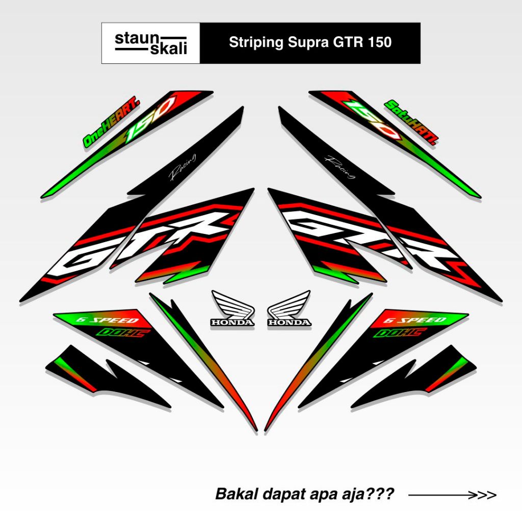 Striping GTR 150 Full Body (6) Malaysia 2017 2018 2019 Winner X RS150R V1 V2