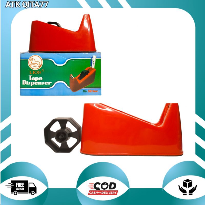

Lion Tape Dispenser / Pemotong Lakban Duduk 1 Inch / Tape Dispenser Besar No. 50 / Pemotong Lakban 1 PCS