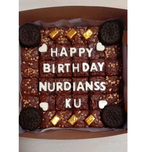 Brownies panggang fudgy..varian ulang tahun