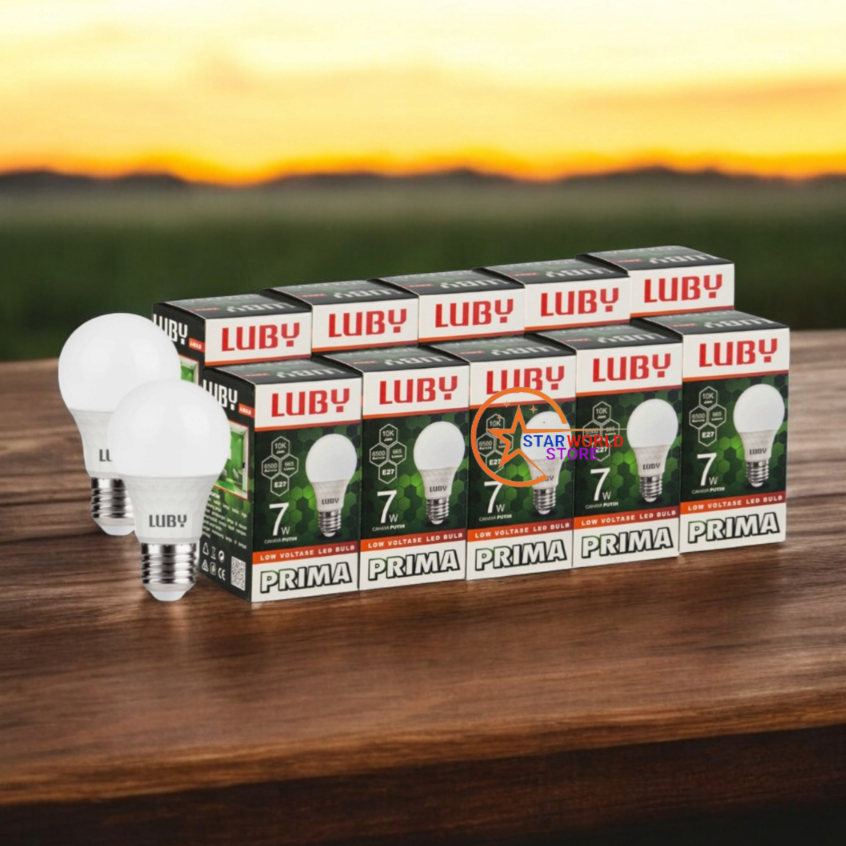 Paket 10 Pcs LUBY Prima Lampu Bohlam LED 7 Watt / Paket Hemat 10 Pcs Lampu LED Bulb A Luby Prima 7W