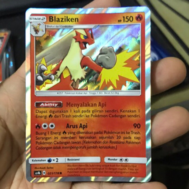 BLAZIKEN KARTU LANGKA POKEMON AS4b