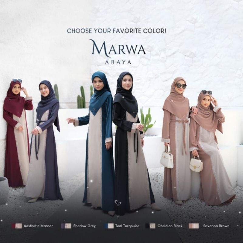 ABAYA MARWA ORIGINAL BY SALVINA HIJAB | ABAYA CANTIK