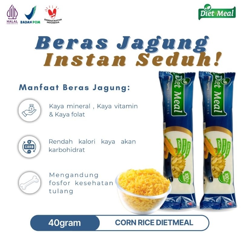 

[Instan Seduh] Beras Jagung Diet Langsung seduh 30 gram