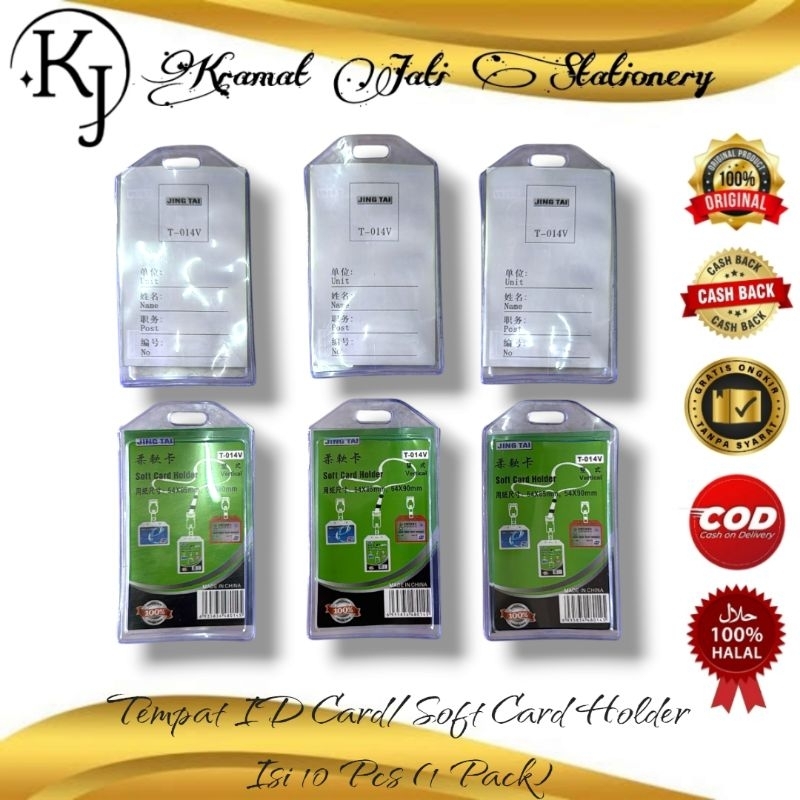 

Tempat ID Card/Self Card Holder Jing-Tai Isi 10 Pcs (1 Pack)