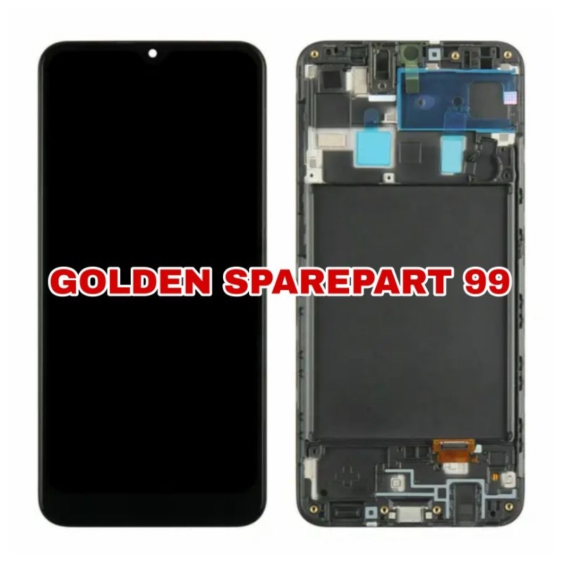 LCD + TOUCHSCREEN SAMSUNG GALAXY A20 A205 / SAMSUNG M10S M107 ORIGINAL OLED (PLUS FRAME BLACK)