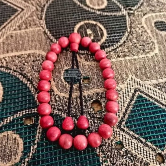 gelang kayu galih kantil merah asli original
