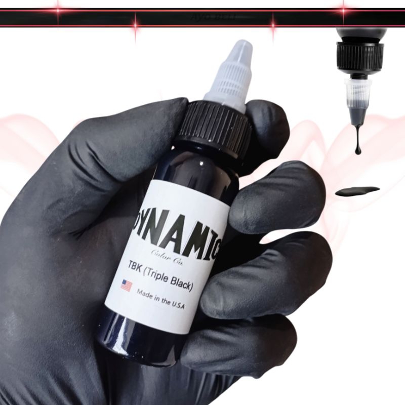 Tinta tato DYNAMIC original u.s.a 1oz 30ml tripleblack dynamic tattoo ink ori 30ml