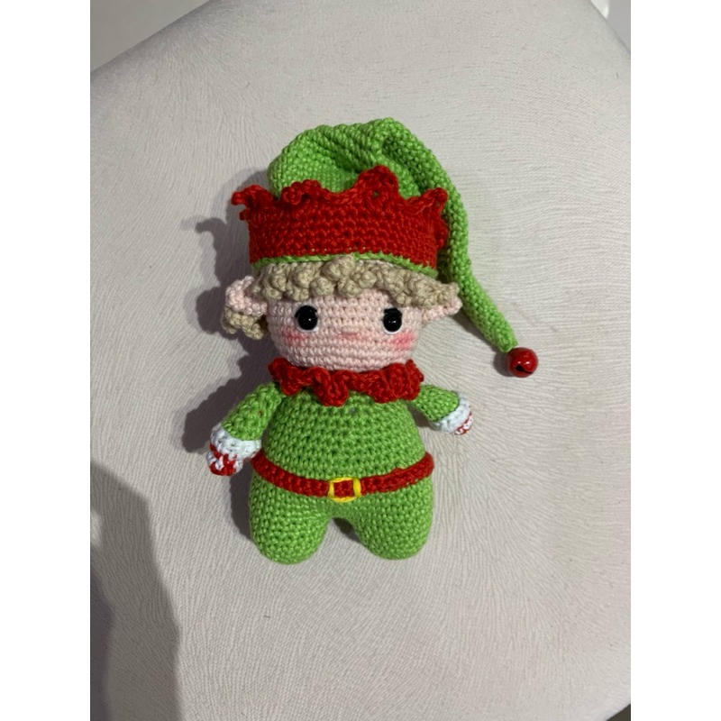 boneka rajut elf santa clause