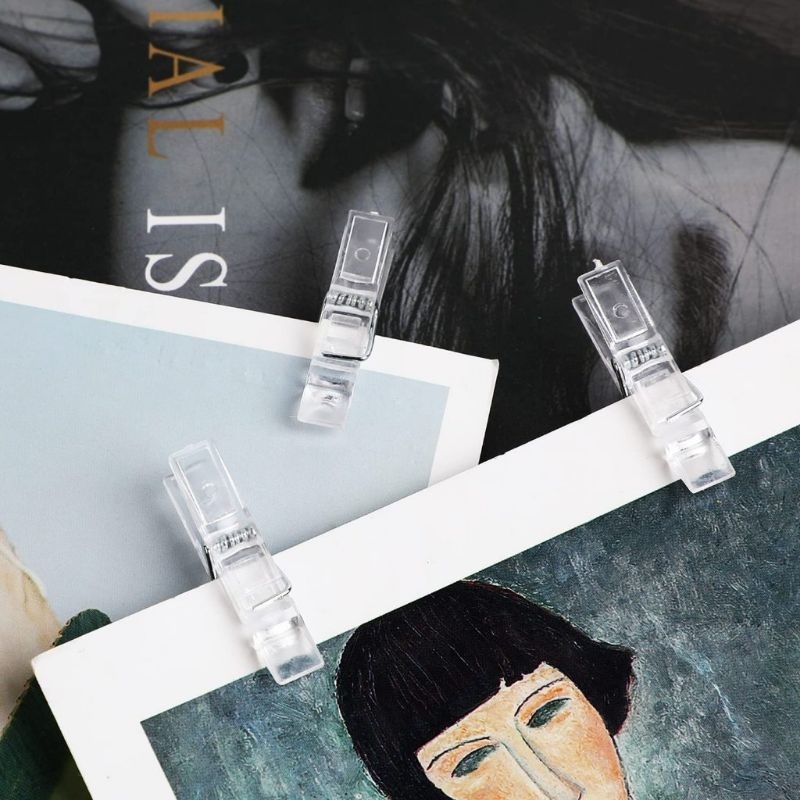 

50Pcs Klip Penjepit Plastik Transparan Serbaguna Klip Penjepit Kain