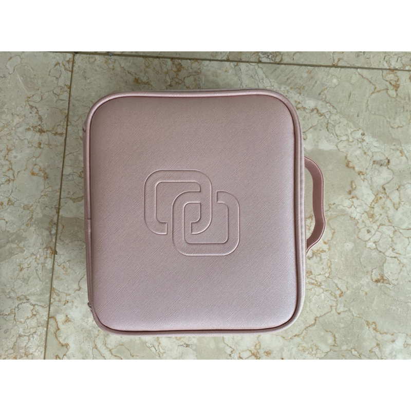 beauty bag tas make up kosmetik pink merah muda cosmetic case travel bag make up leather armando car