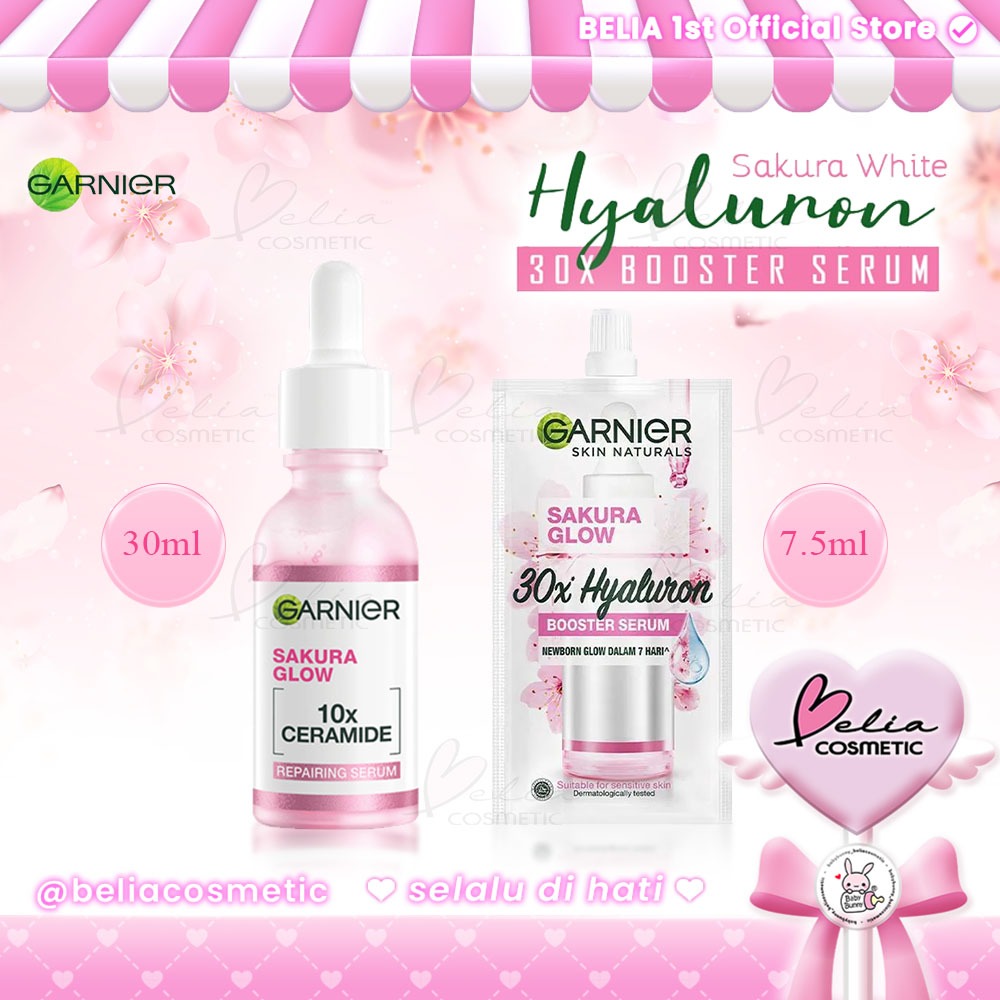 ❤ BELIA ❤ Garnier Serum Sakura White Hyaluron 30x Booster Serum 7.5mL | 30mL (✔️BPOM)