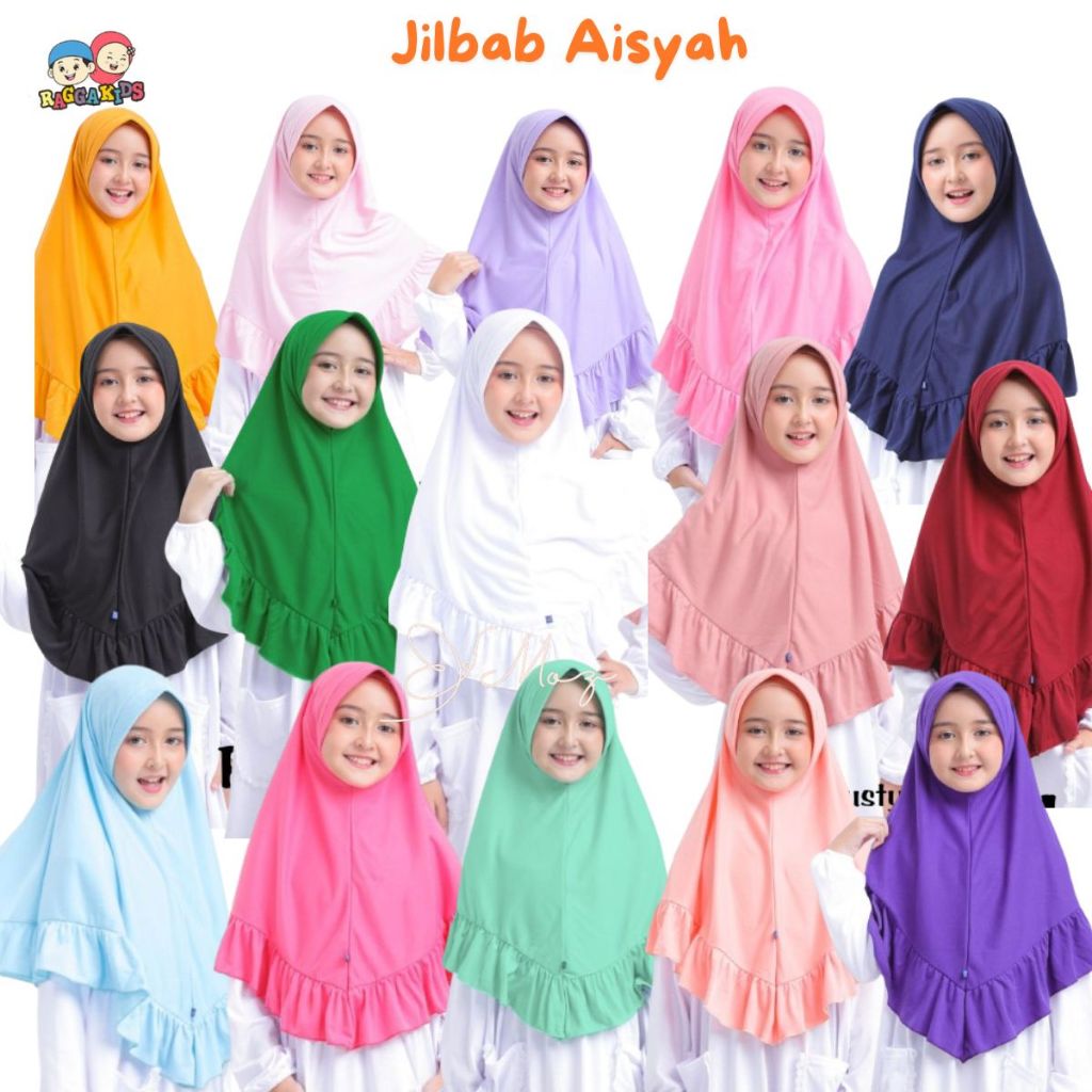 raggakids Jilbab aisyah rumbay - Jilbab anak sekolah TK SD MI