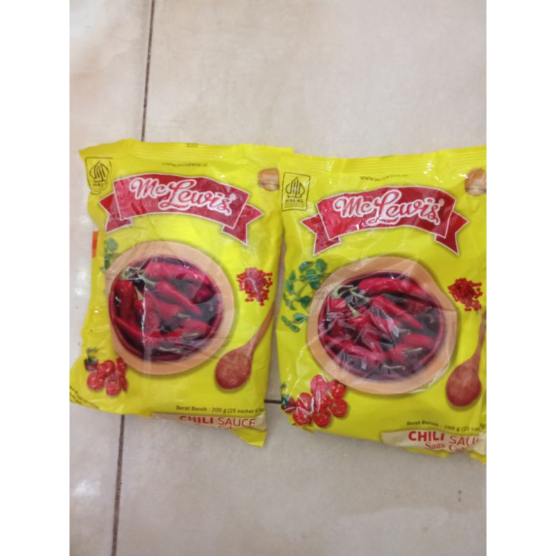 

saos atau saus cabe sachet MC Lewis isi 25pcs