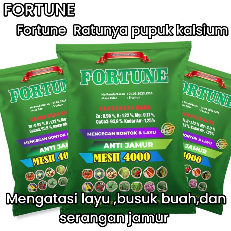 Fortune Pupuk Kalsium Boron + Zinc Anti Patek Busuk Buah Busuk Batang Cabe Kemasan 1 Kg Obat Pencega