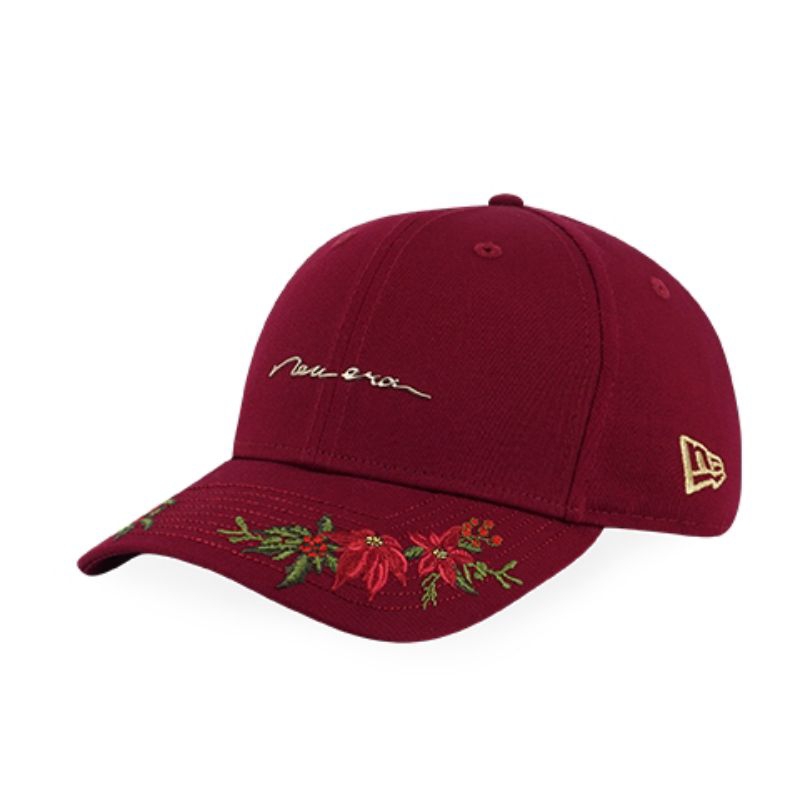 Topi New Era Cap Christmas Floral 9Forty Adjustable Original