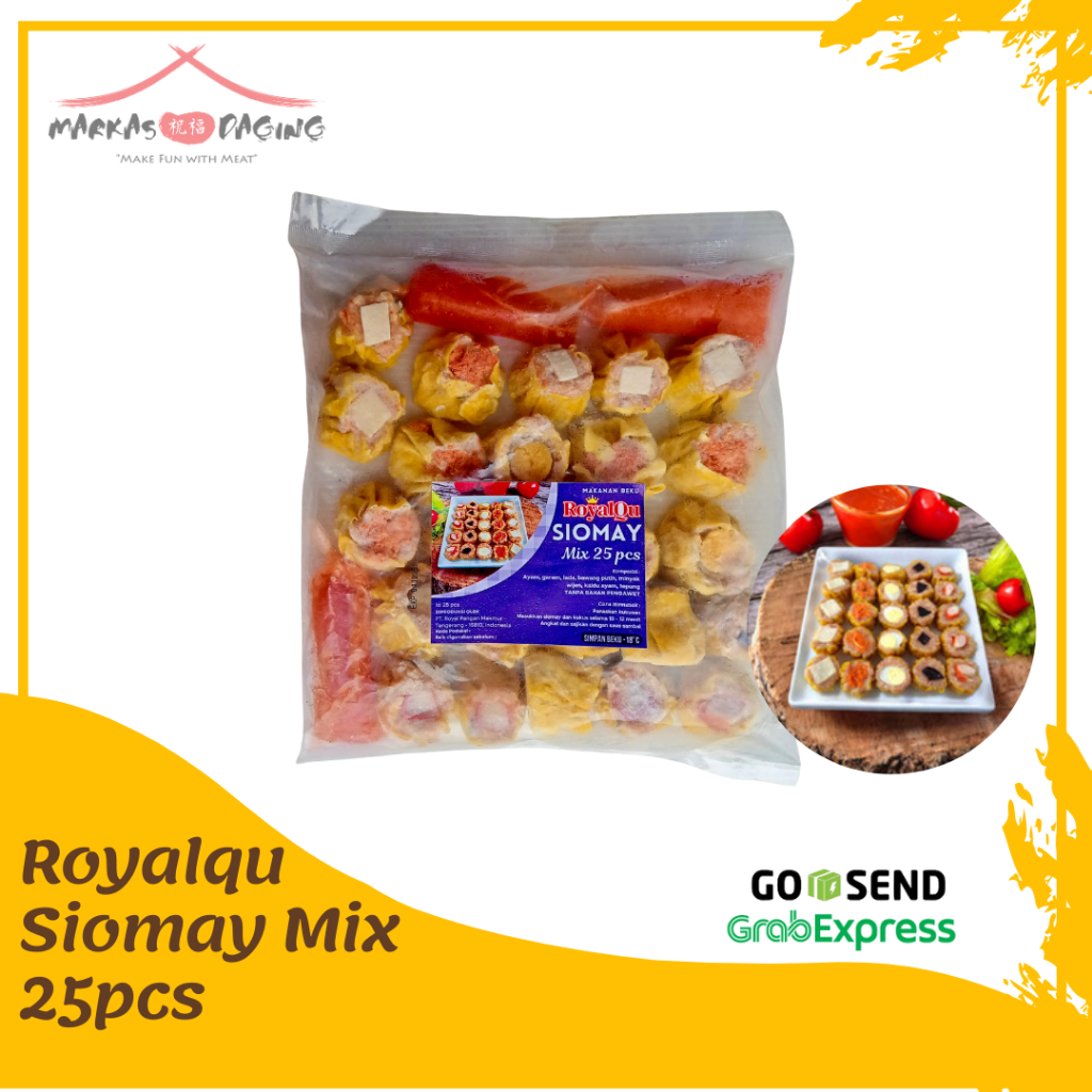 

ROYALQU Siomay Mix 25 Pcs Jamur Keju Wortel Telur Puyuh Crab Dimsum Praktis