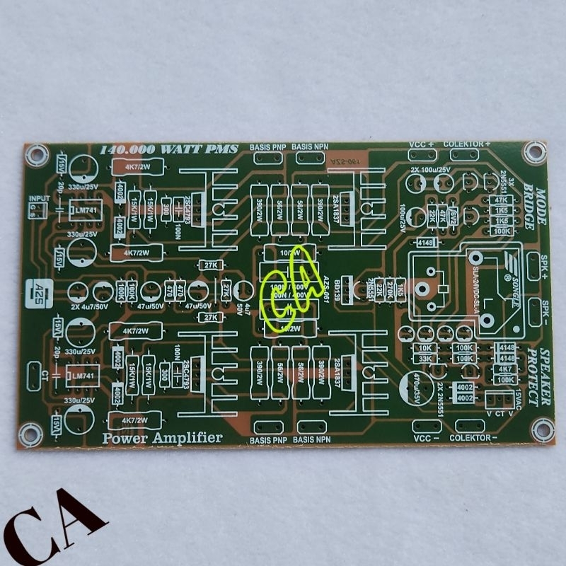 PCB DRIVER POWER AMPLIFIER 140W BTL INCLUDE SPEAKER PROTEKTOR
