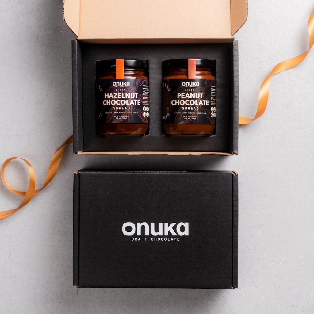 

Onuka Duo Spread Gift Box ( 2 x 250g ) / Hadiah Selai Coklat Rendah Gula