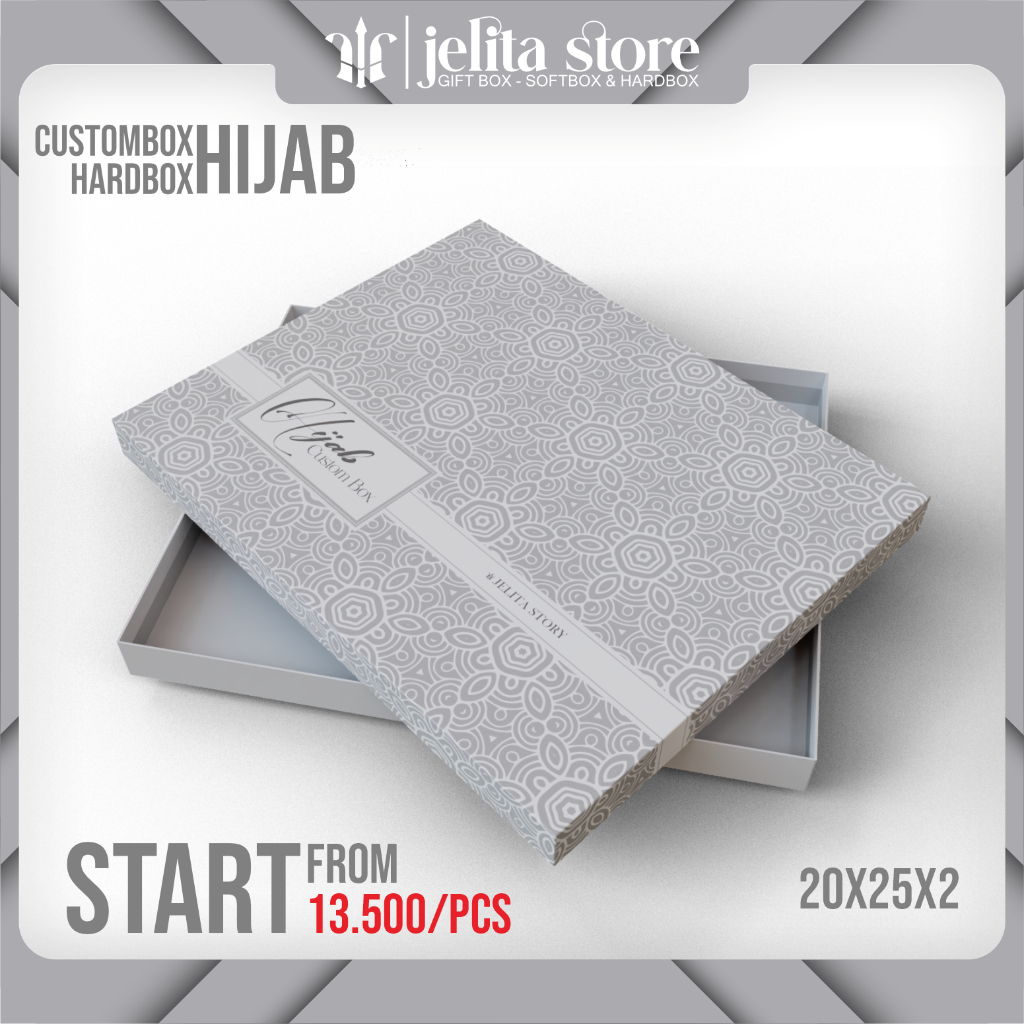 Hardbox Hijab - Hardbox Kerudung - Box Hijab - Custom Box Hijab - Packaging Hijab