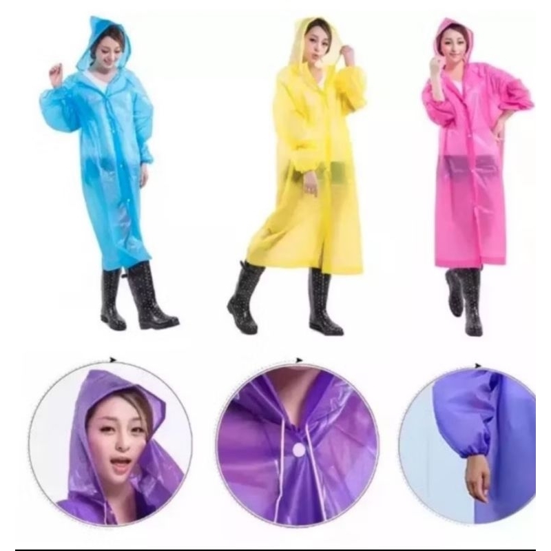 Jas Hujan Dewasa pria / wanita, tersedia hanya warna putih dan kuning