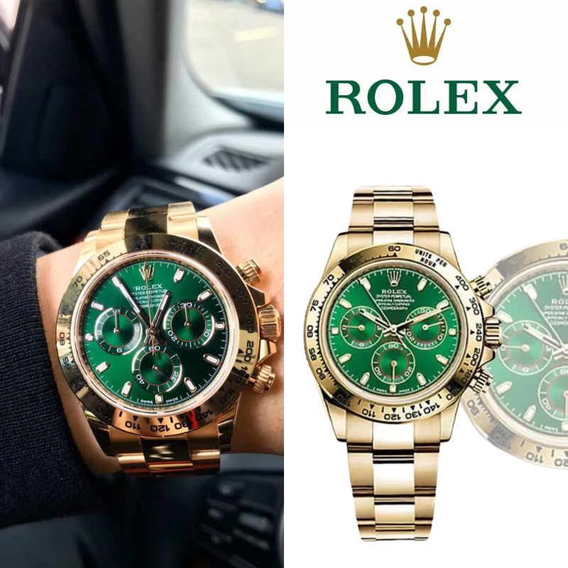 [100% jam tangan Rolex asli] Rolex Daytona Jam Tangan Pria Cosmograph M116508-0013 gold Waterproof