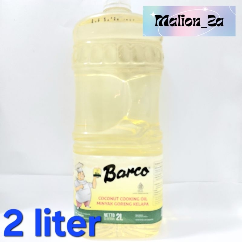 

Minyak Goreng kelapa Barco botol 2 liter. coconut oil