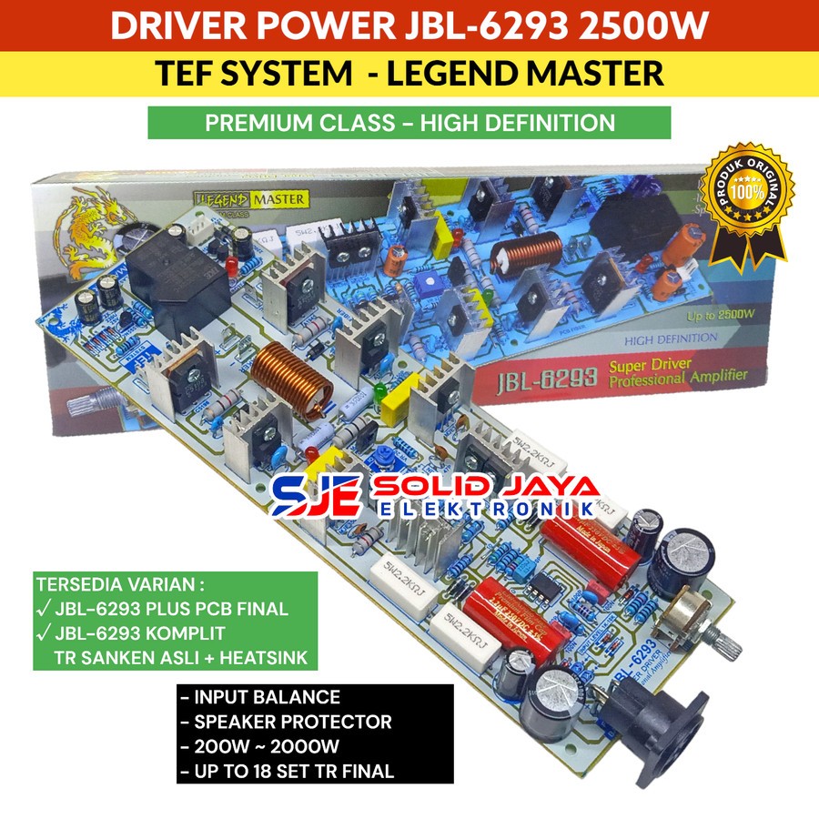 KIT DRIVER JBL 6293 JBL6293 JBL-6293 DRIVER UP TO 2500W SUPER DRIVER LEGEND MASTER TANPA PCB FINAL P