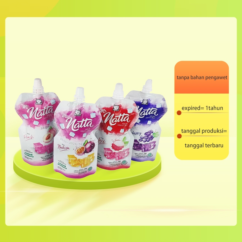 

MR NATTA PAKET ANEKA RASA Bebas gula Fruity Rendah lemak Alami Candy snack Food Snacks