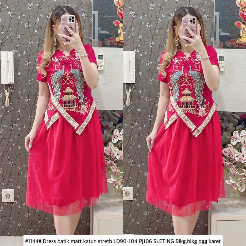 1144 dress batik shanghai tutu