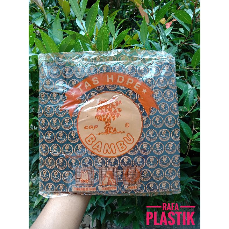 Kantong plastik HDPE BAMBU OREN ukuran 24✓
