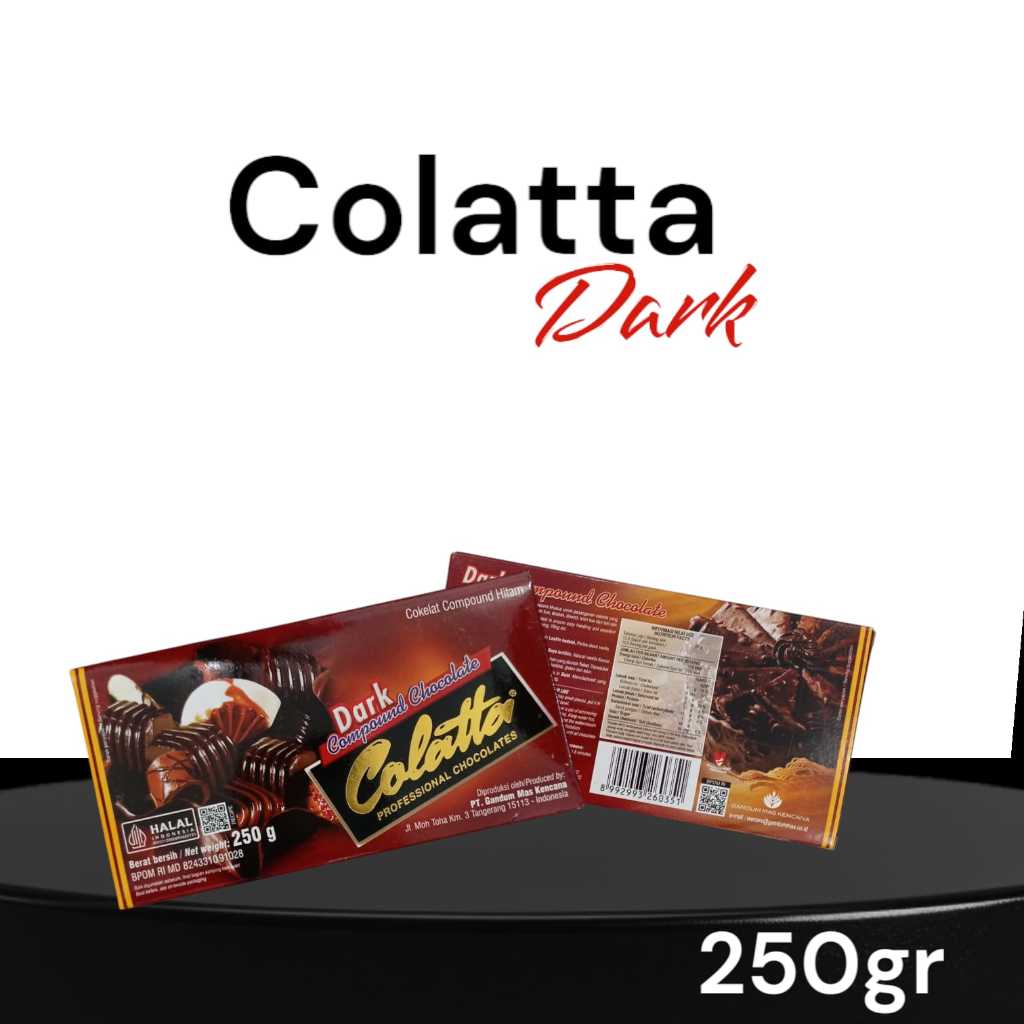 

Colatta Dark Dark Compound 250gr/coklat batang 250gr