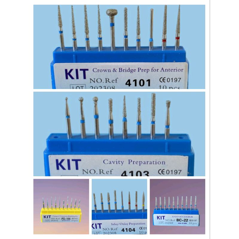 Bur Diamond High Speed Kit, Mata Bur Diamond set, Bur Endo,Bur poles FG 105, Bur repation, Mata Bur 