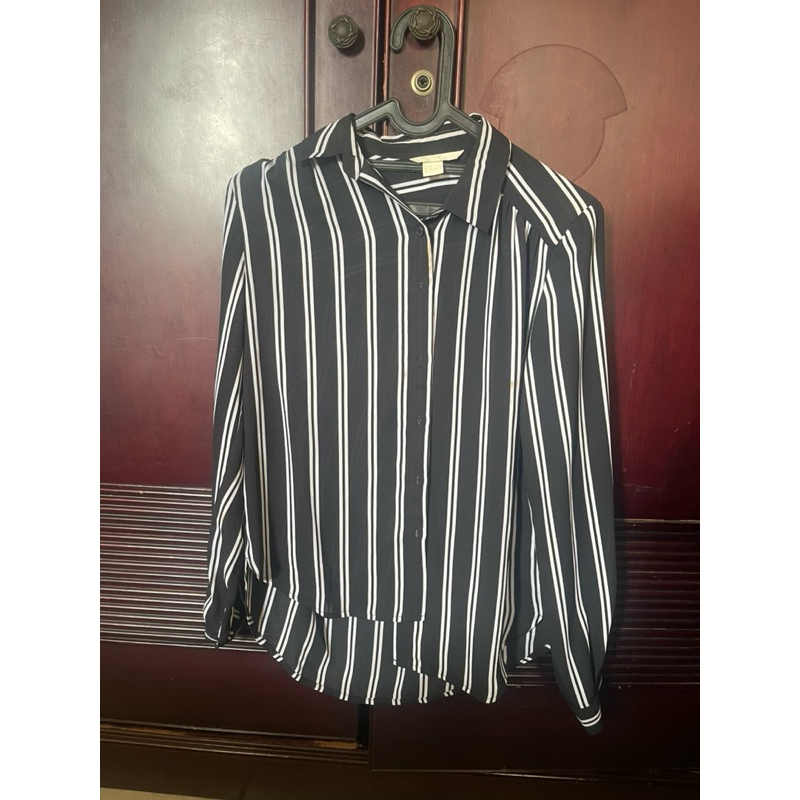 kemeja garis2 h&m