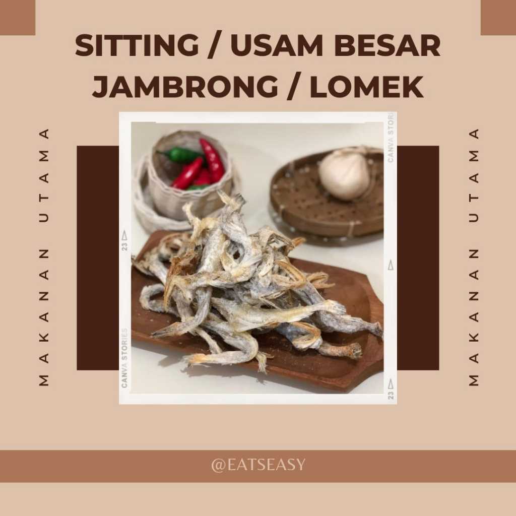 

ikan asin Jambrong /sitting / usam kasar / lomek ukuran Besar 1kg