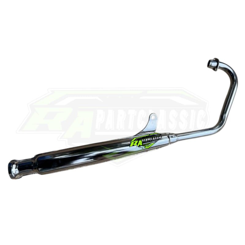 Bisa Cod Knalpot CB 125 Corby Suara Ploor Leher Standard Crome Set Pangkon Knalpot Pnp CB GL MP Tige