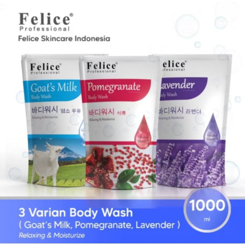 Sabun Cair Felice Skincare Body Wash 1000 ml