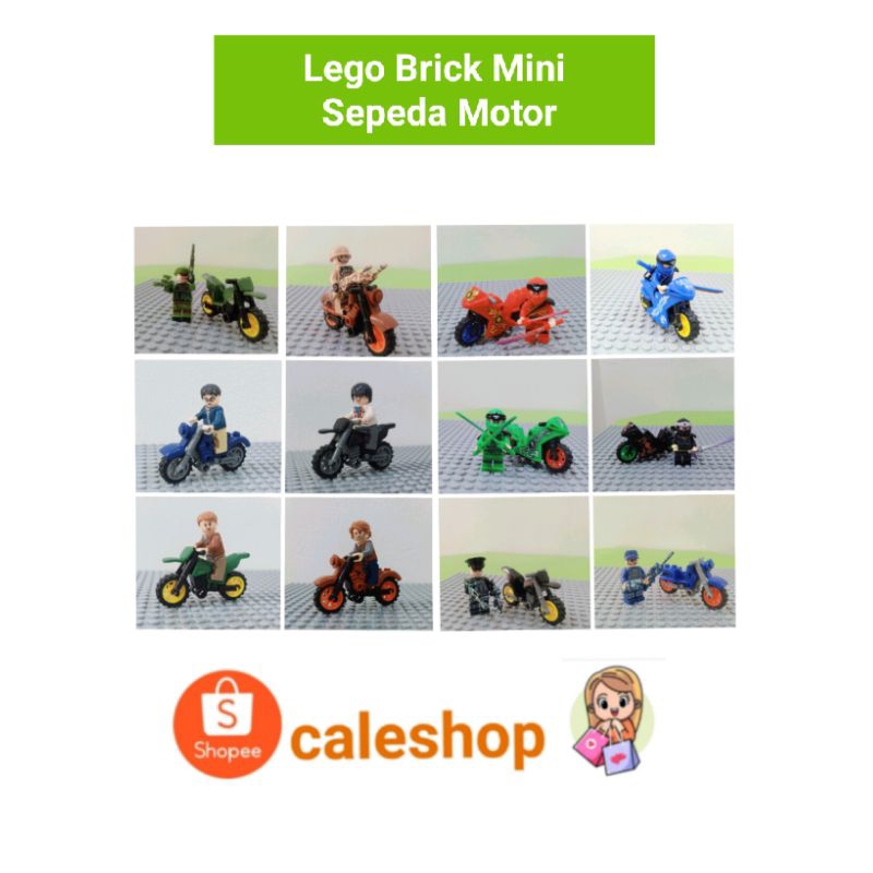 Mainan Balok Anak Bricks Blok Mini Sepeda Motor Mainan Anak