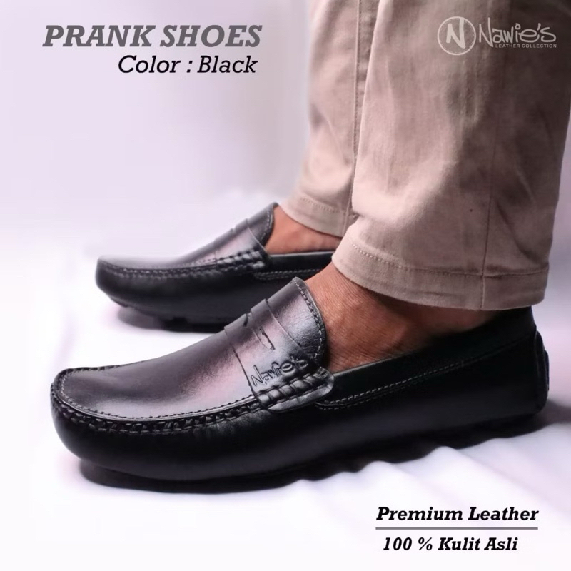 goodlistore - Sepatu Kerja Sepatu Santai Kulit Pria Nawies Sepatu Casual Slip On Sepatu Loafers Pria