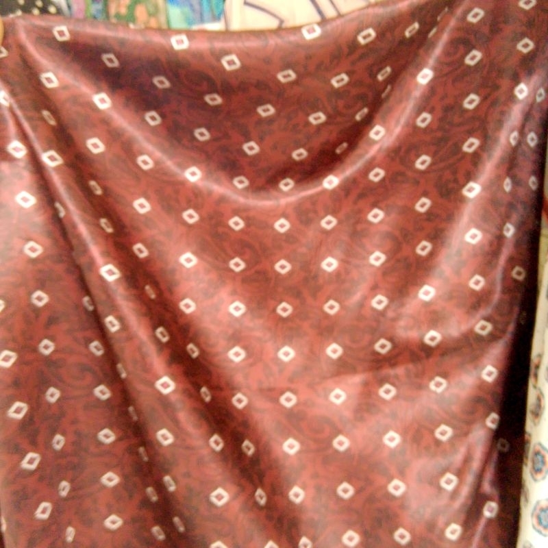 kain satin silk motif batik - kain satin motif - kain satin silk - kain satin Velvet premium - harga