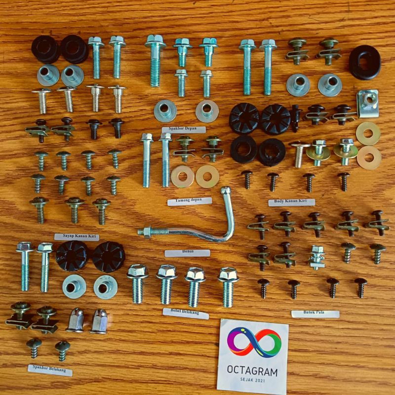 baut full body Honda Kirana lengkap / baut Honda Kirana terlengkap