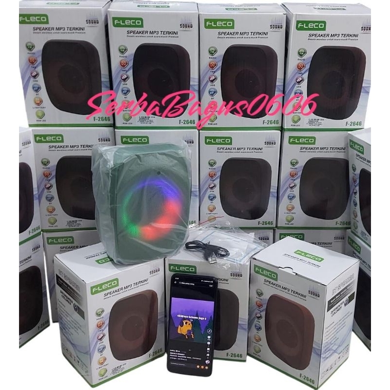 Fleco Speaker Bluetooth Wireless Fleco F-2646 Super Bass / Speaker Wireless Bluetooth Fleco