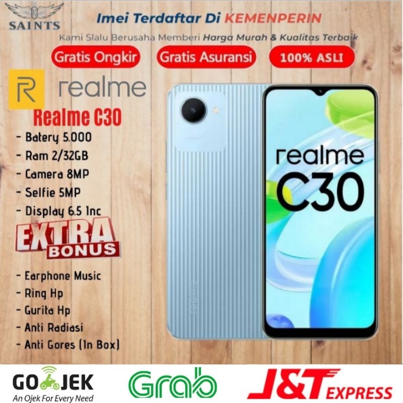 Realme C30 Ram 4GB Rom 64GB 4/64 Garansi Resmi Realme 1 Tahun