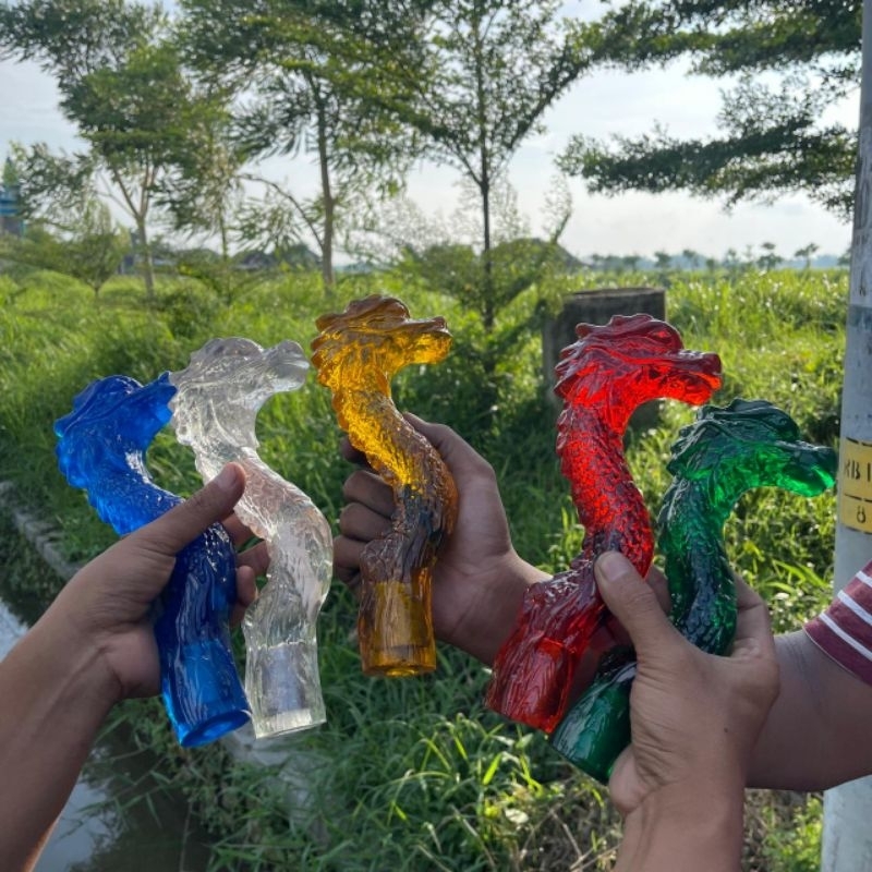 tongkat persneling/ handel gigi/ variasi mobil/ shift knop motif naga akrilik