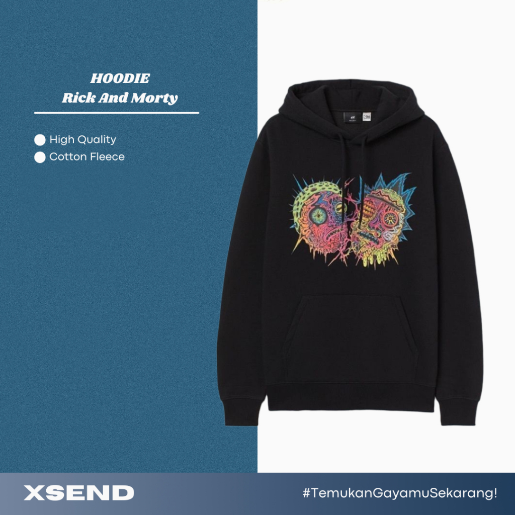 Hoodie HM Rick And Morty Black