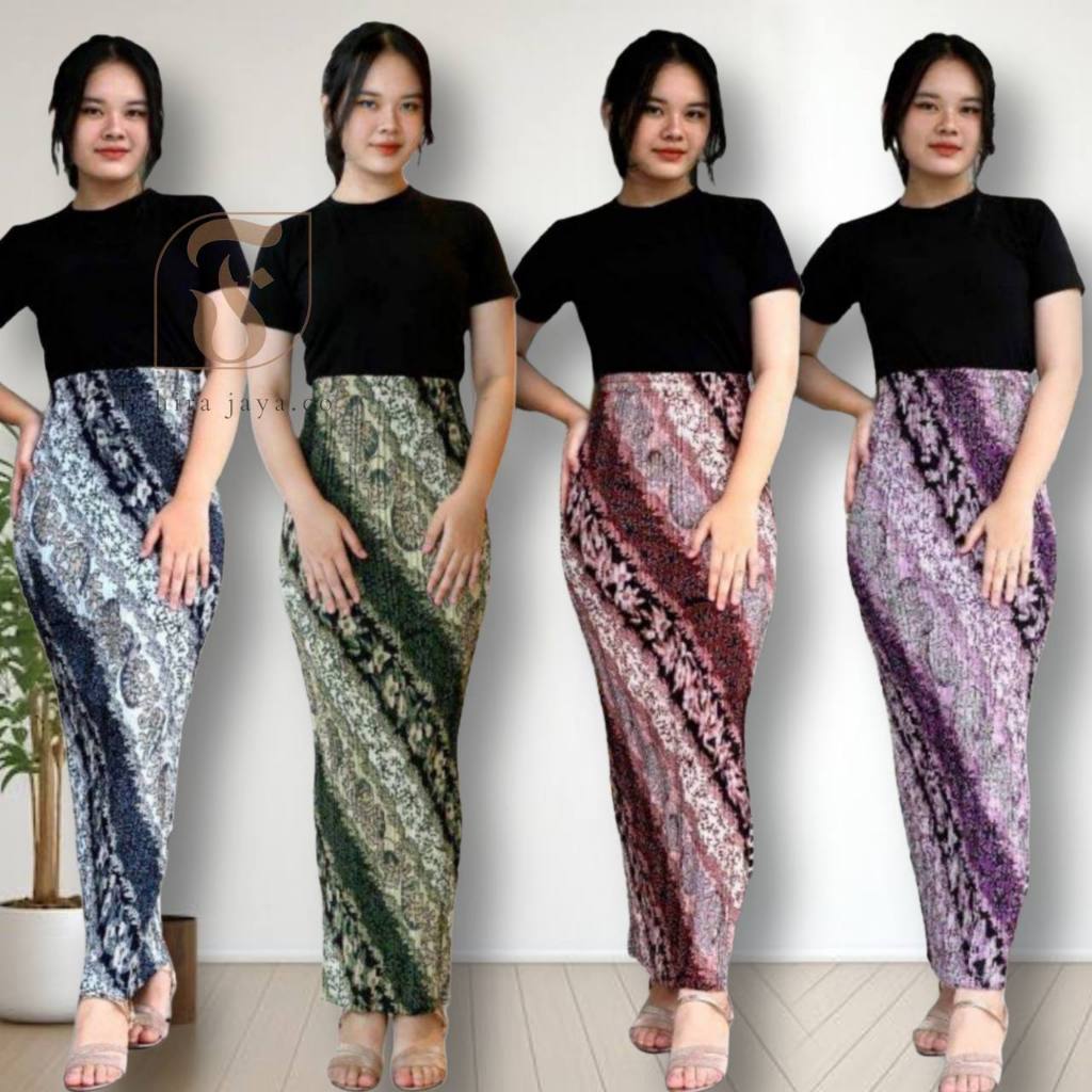 Dheefa - Rok Batik - Bawahan  Batik Plisket Premium motif Modern - Bawahan Batik kebaya - Rok pliske