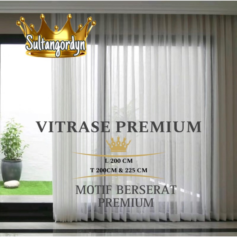 Vitrase Gorden Polos Vitrase Gorden Gorden Siang Vitrase Transparan Motif salju